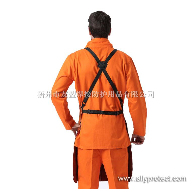 AP-6300 咖啡色全皮護胸圍裙